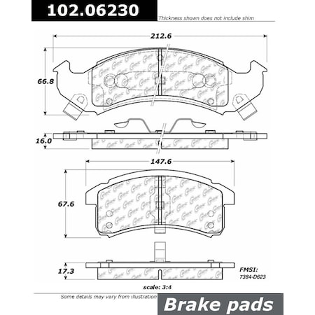 Centric Parts CTEK Brake Pads, 102.06230 102.06230